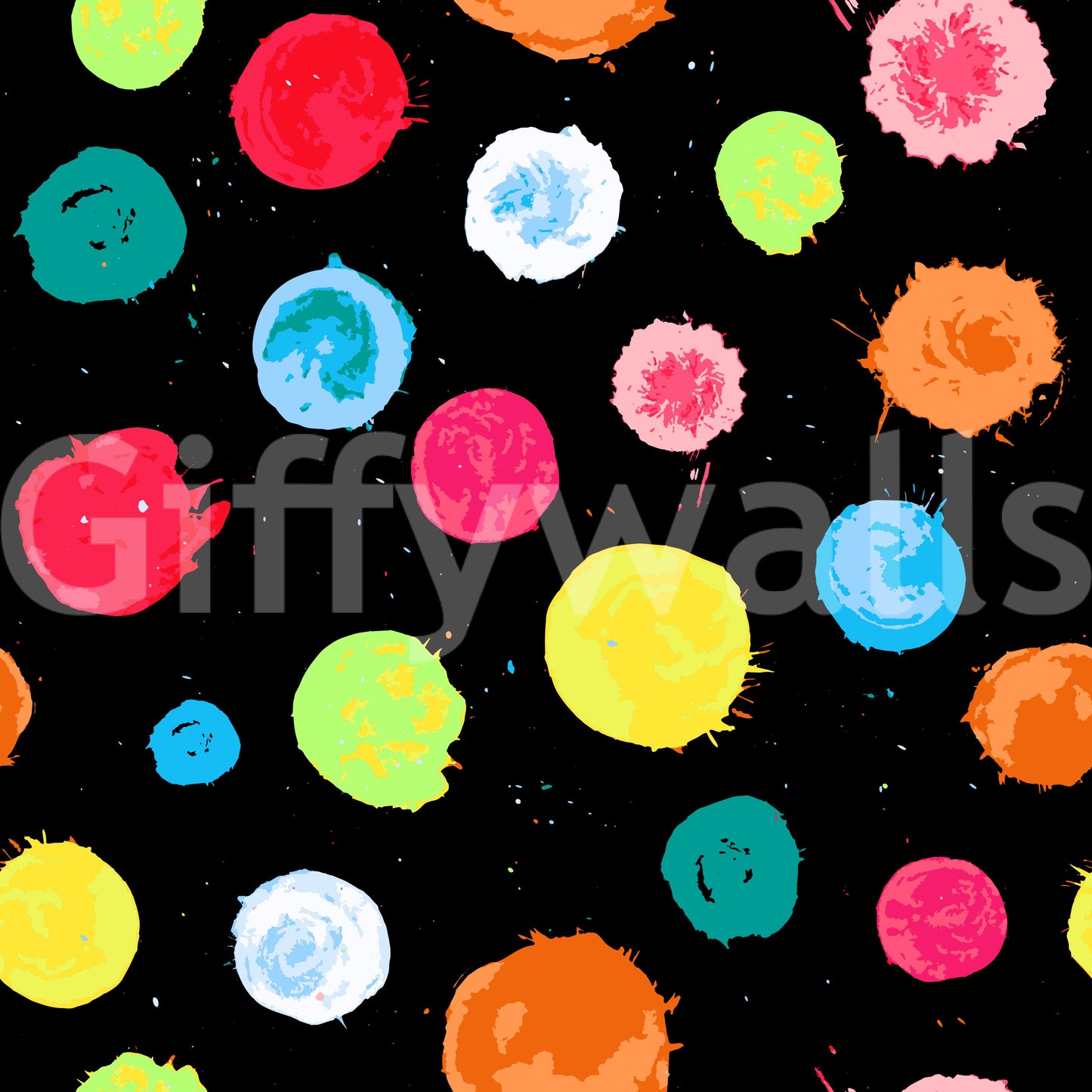 Expressive Multi-Colored Splatter Art Wallpaper