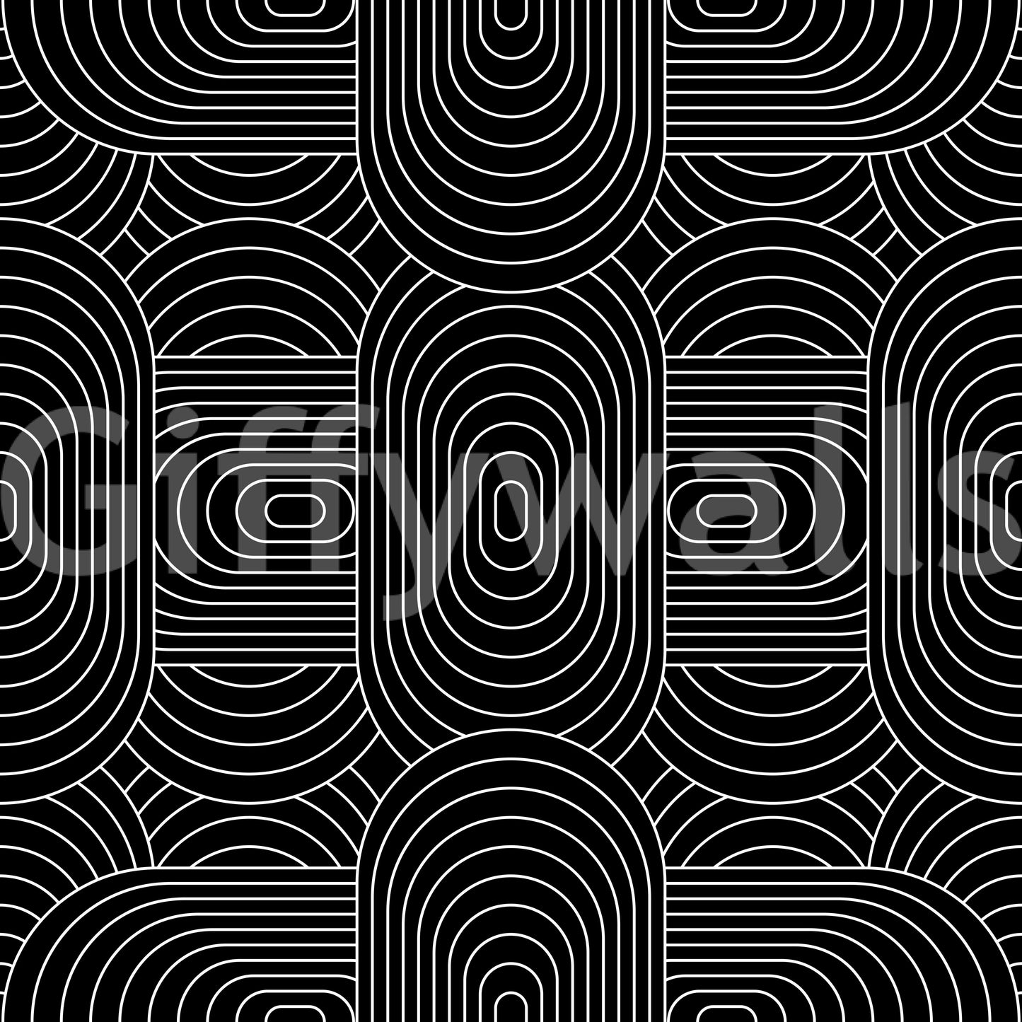 Minimalist Linear Arch Pattern Wallpaper