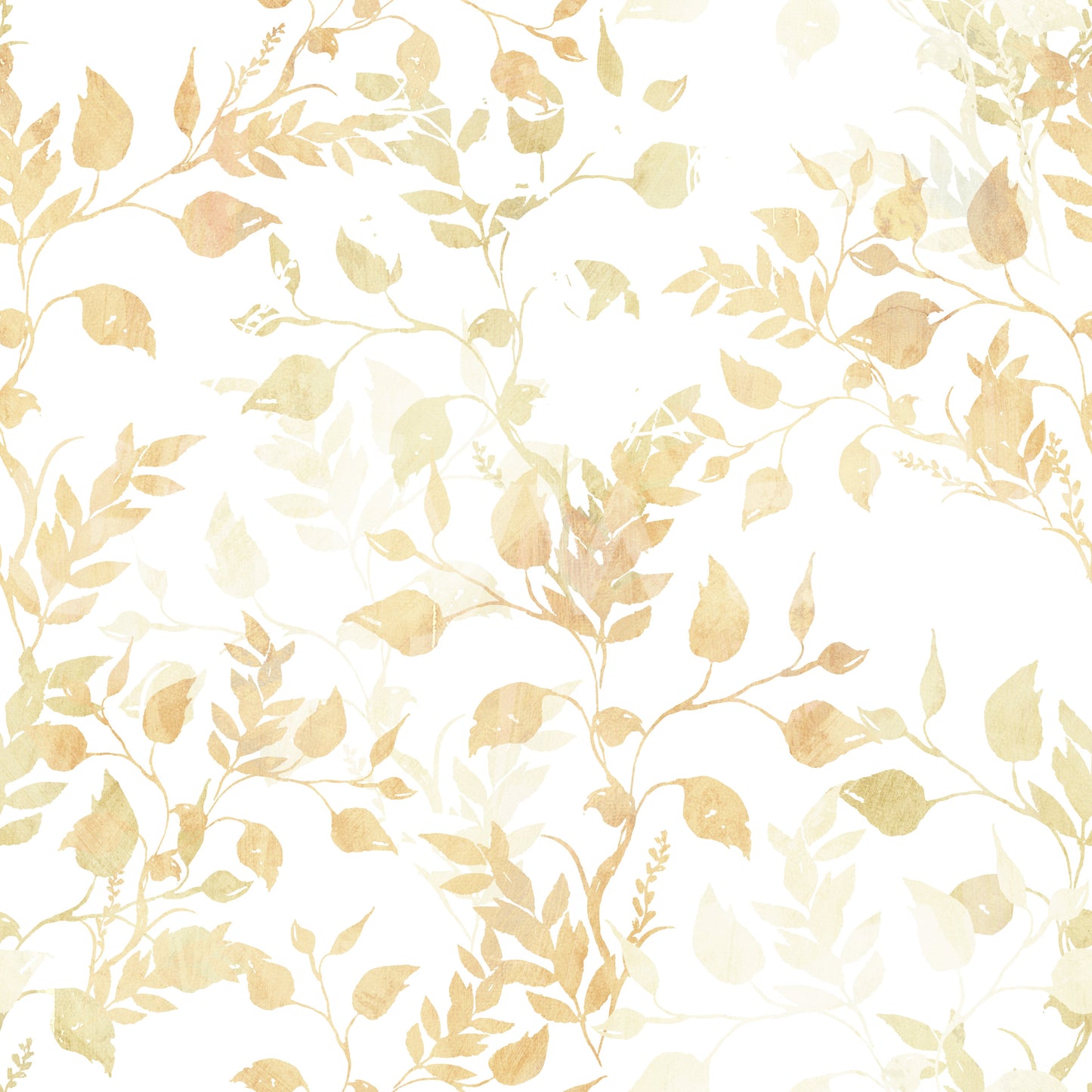 Soft Golden Foliage Silhouette Wallpaper