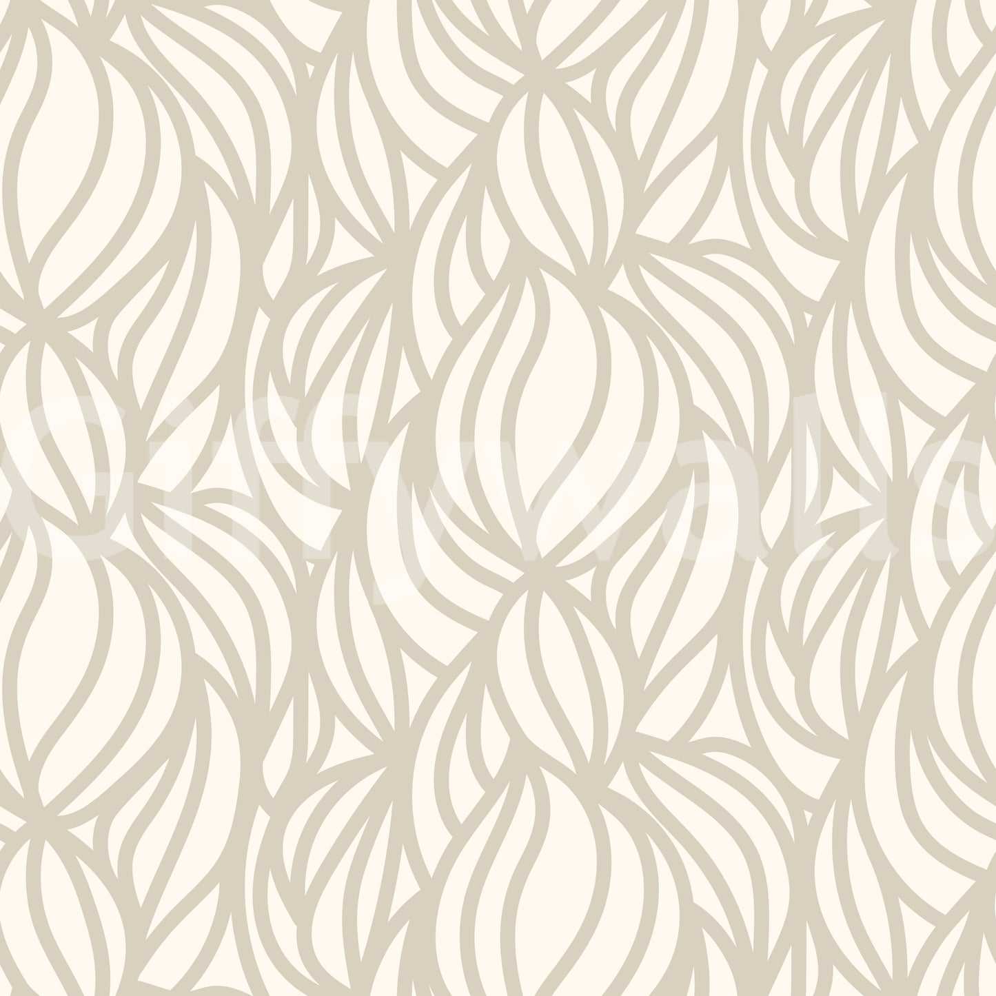 Cream Swirl Geometric Wallpaper