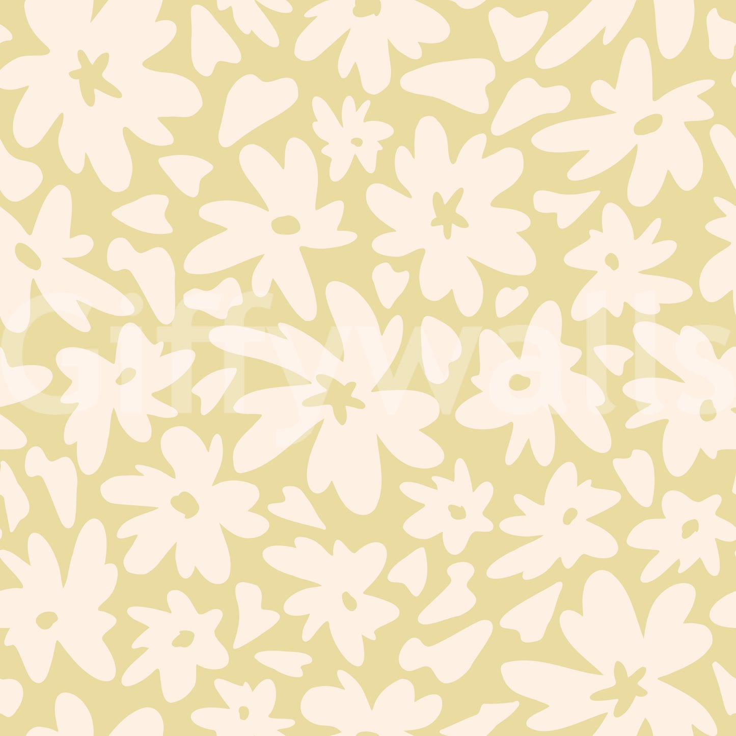 Minimalist Organic Petal Silhouette Wallpaper