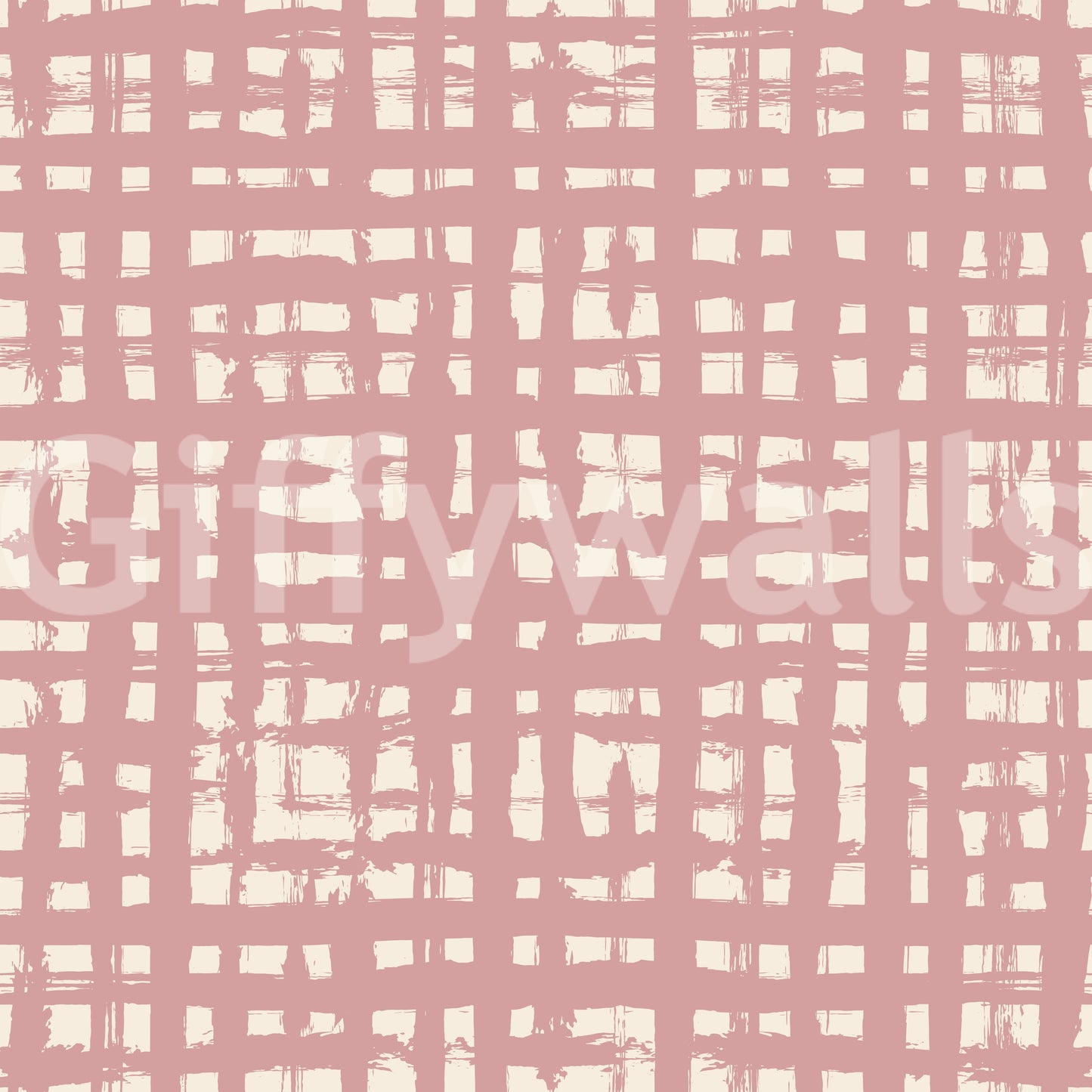 Blush Grid Hand-Painted Texture Wallpaper
