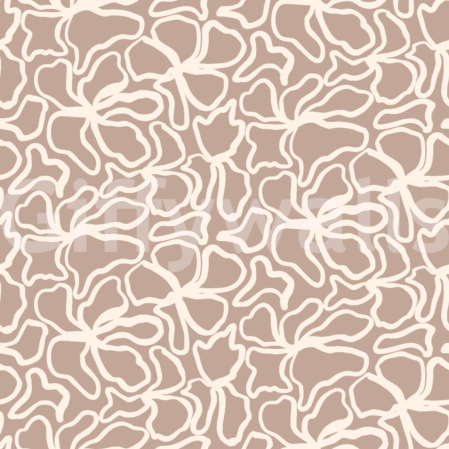 Soft Fluid Botanical Shapes Wallpaper