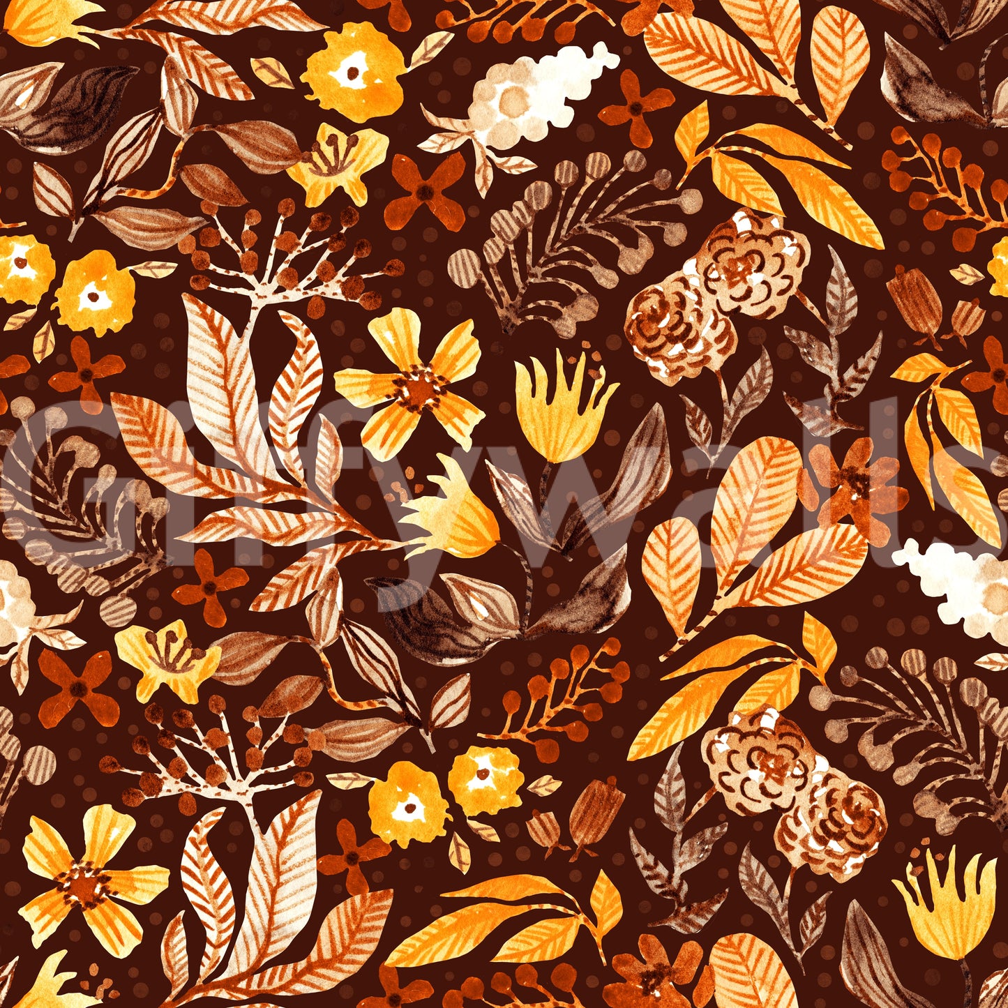 Autumn Botanical Harvest Wallpaper