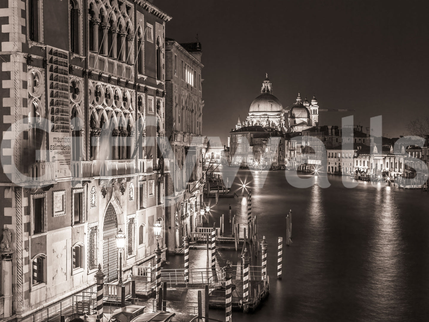 Venetian Night Grand Canal Scene Wallpaper