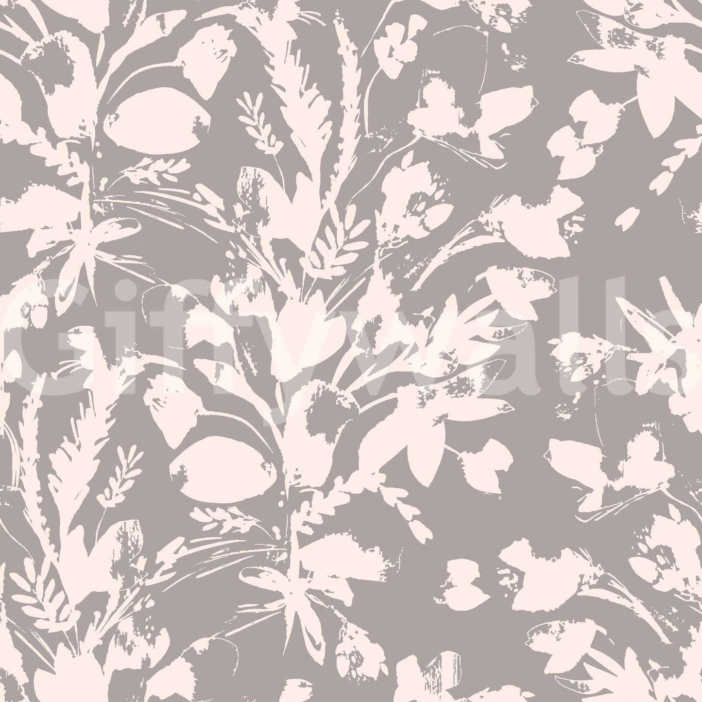 Muted Meadow Botanical Sketch Wallpaper