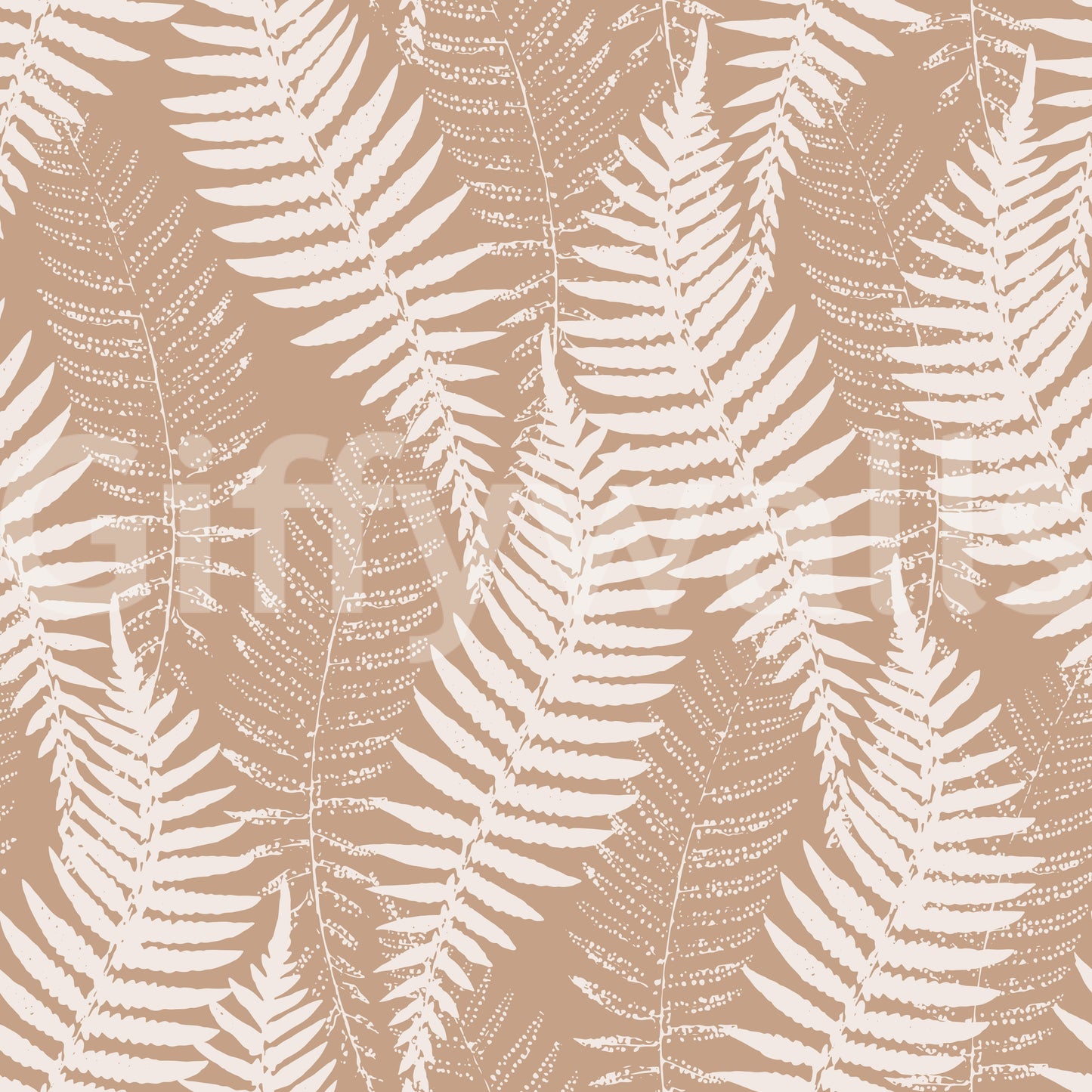 Rustic Fern Silhouette Botanical Wallpaper