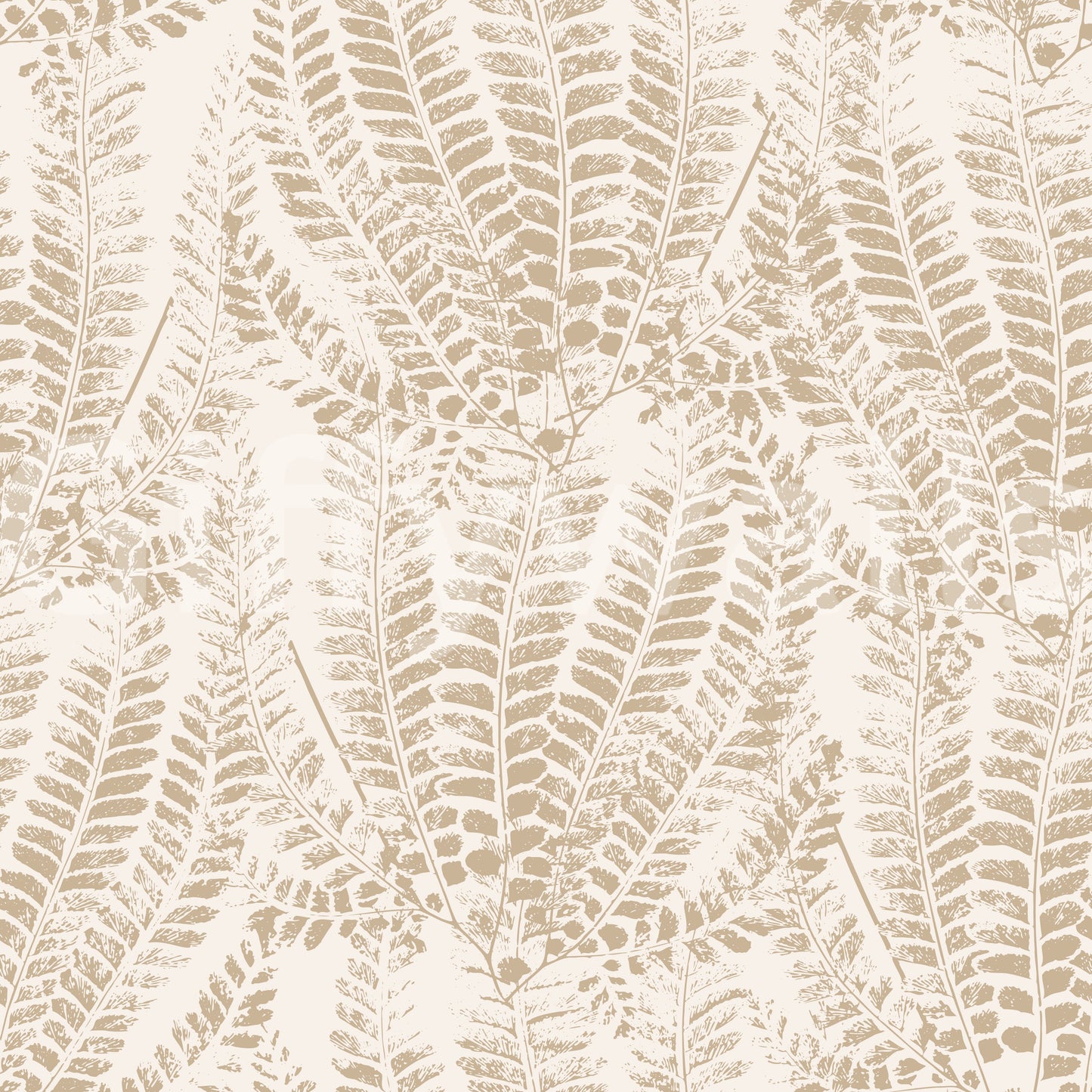 Rustic Fern Botanical Print Wallpaper