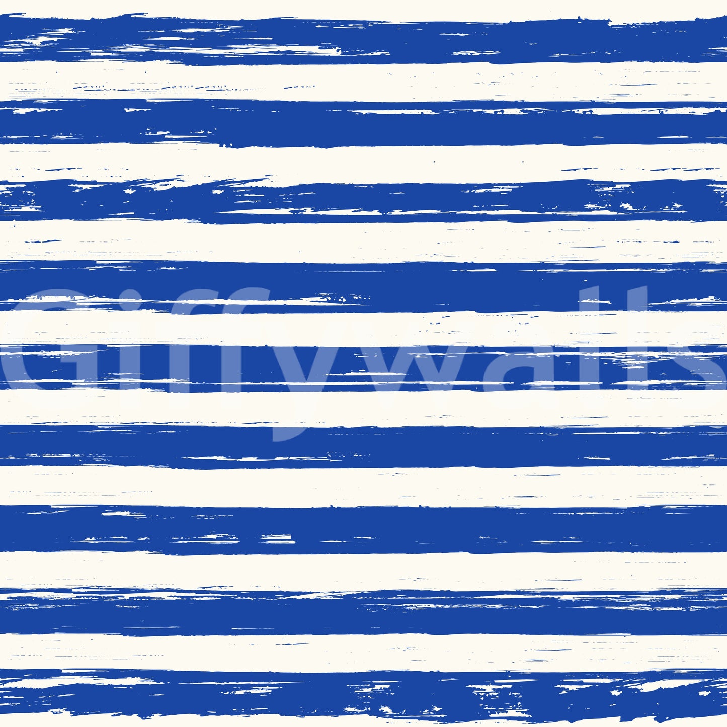 Coastal Navy Brushstroke Stripes Wallpaper