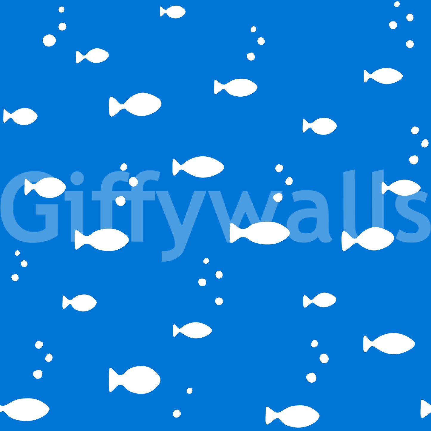 Minimalist Aquatic Blue Print Wallpaper