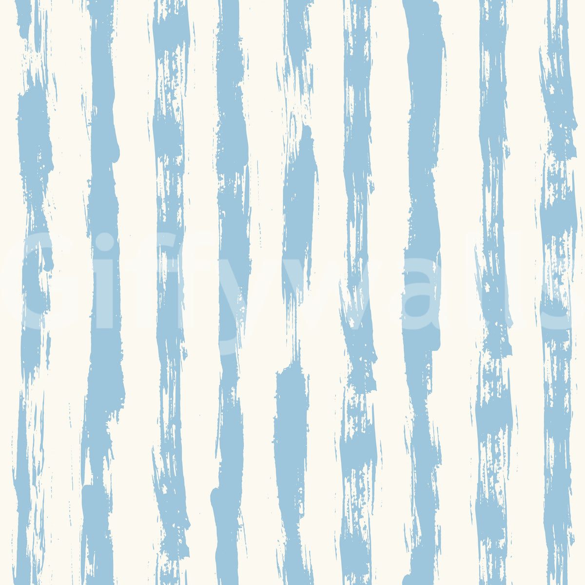Azure brushstroke stripes wallpaper swatch showing soft blue stripes on cream GD12270