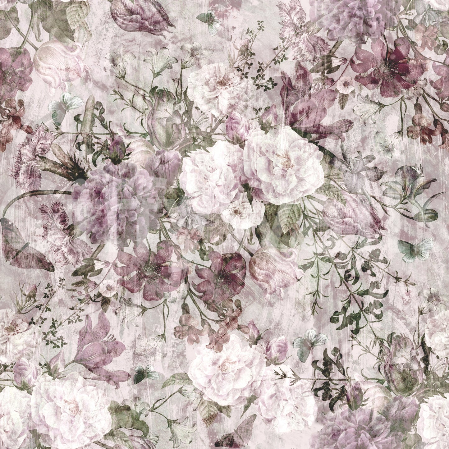 Vintage Botanical Floral Art Wallpaper