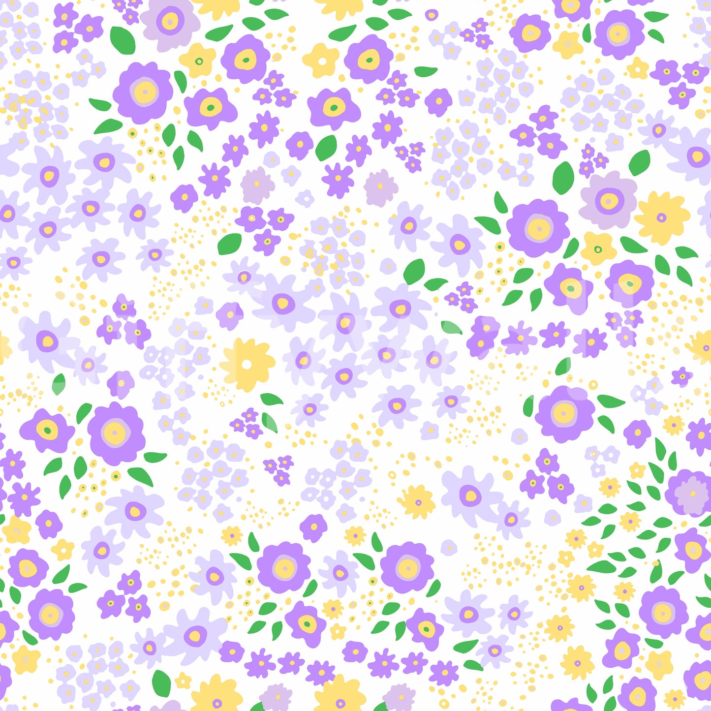 Whimsical Wildflower Garden Motif Wallpaper