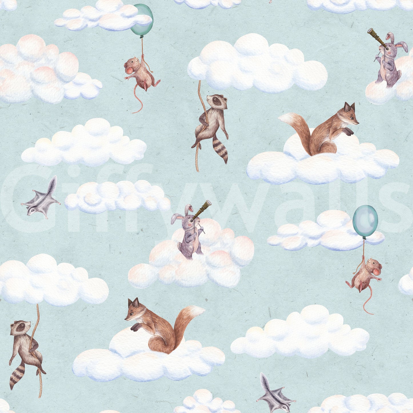 Floating Forest Friends Wallpaper