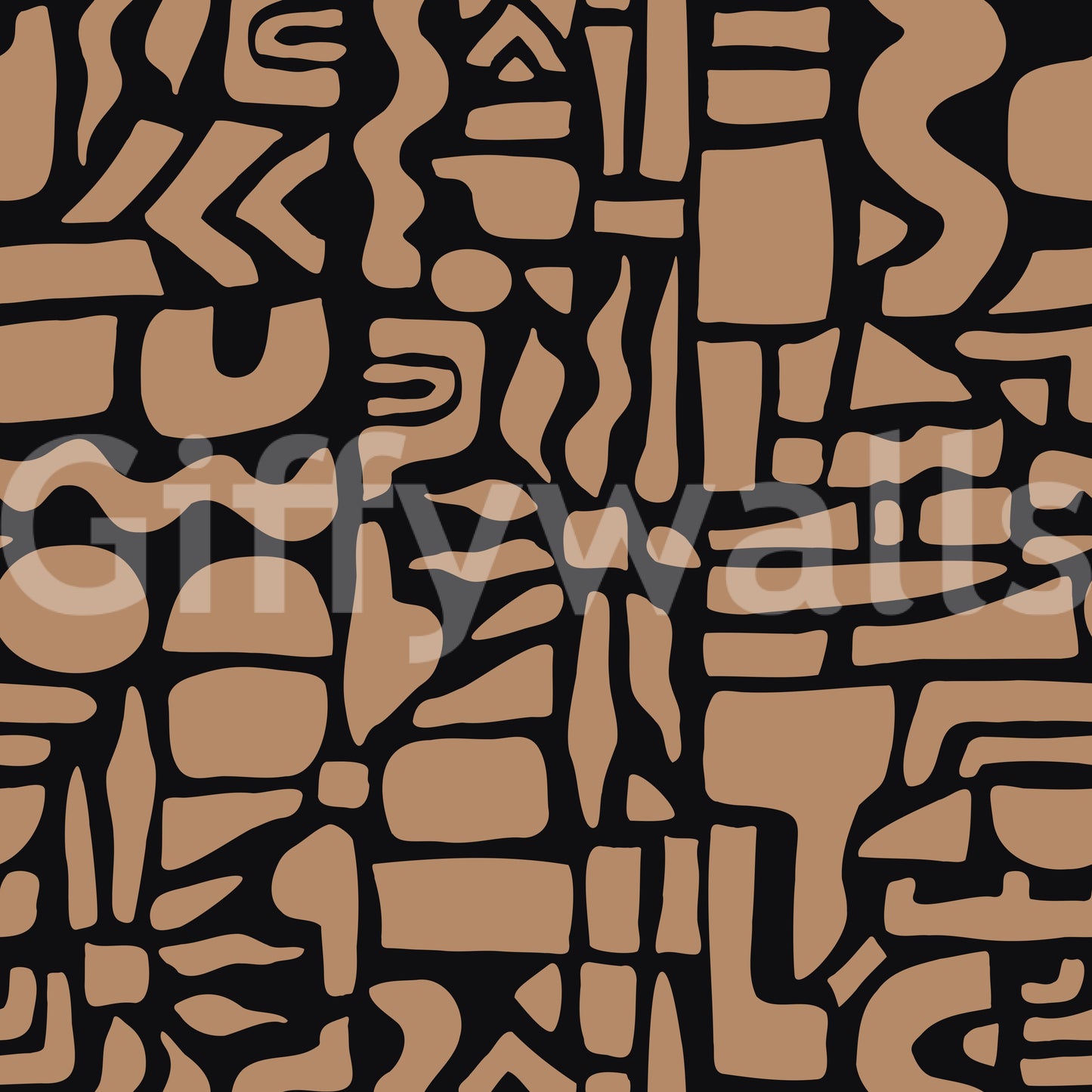 Abstract Earth Toned Geometric Shapes Wallpaper