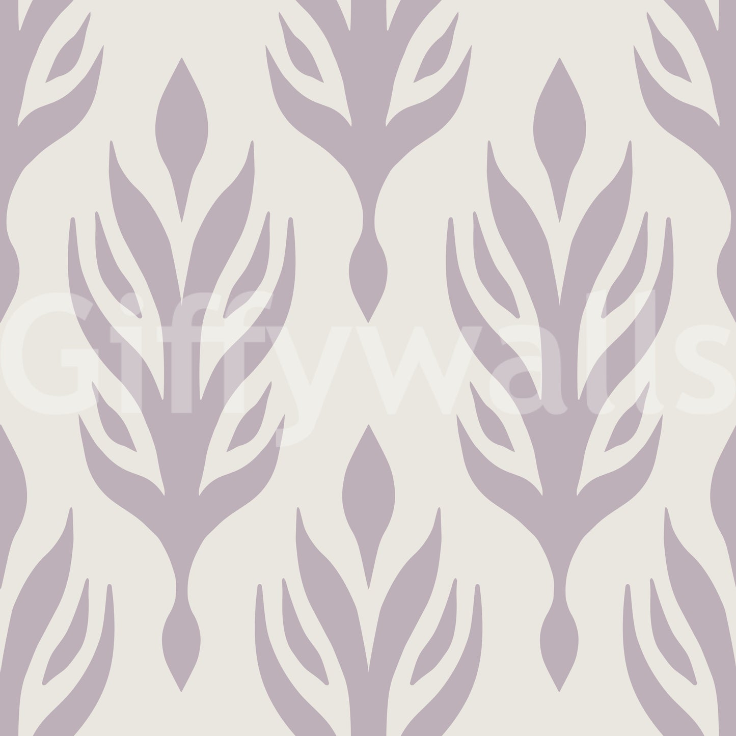Soft Lavender Botanical Symmetry Wallpaper