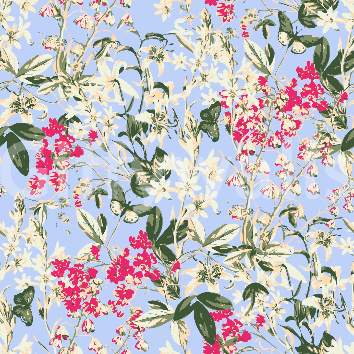 Vibrant Garden Meadow Floral Wallpaper