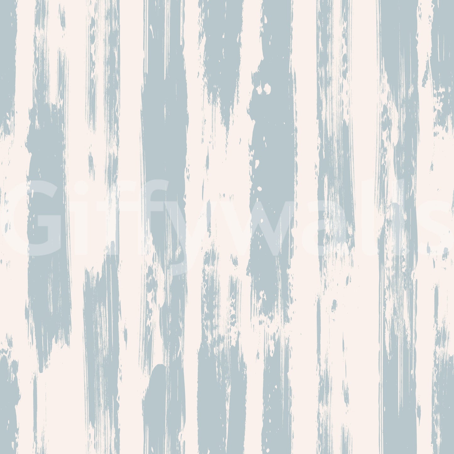 Rustic Blue Brushstroke Stripes Wallpaper