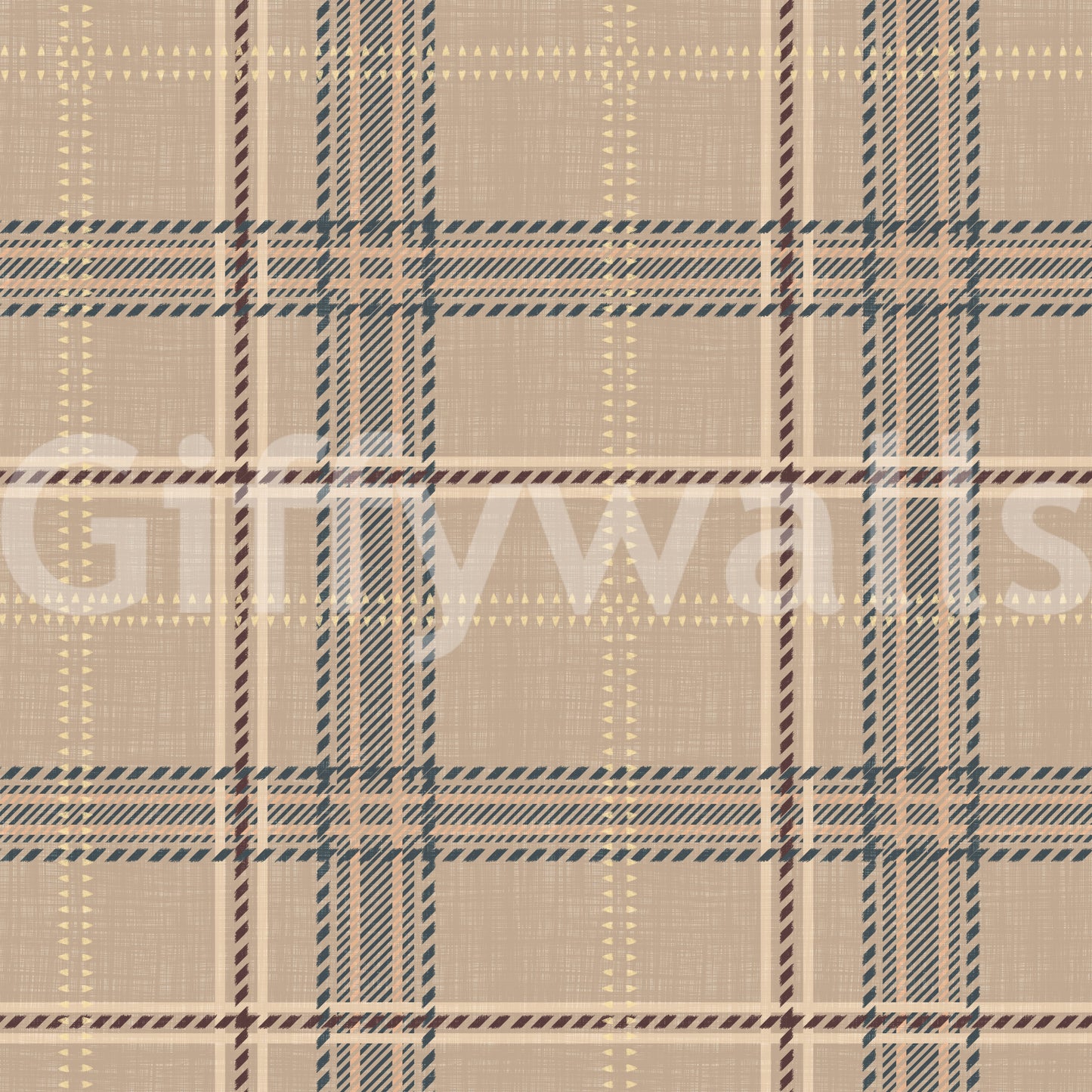 Winter Heritage - Windowpane Tartan Plaid Check - Crisp Indigo Tint Wallpaper