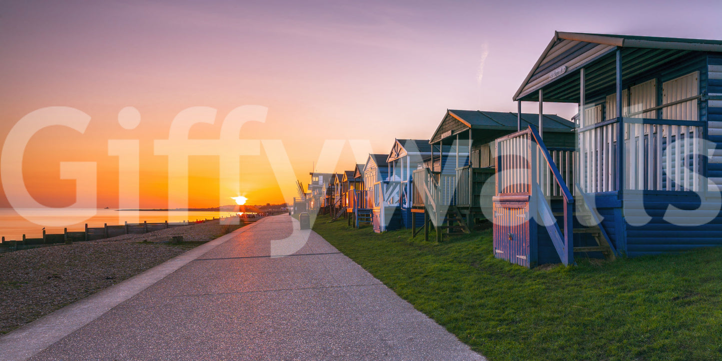 Golden Hour Promenade Wall Mural