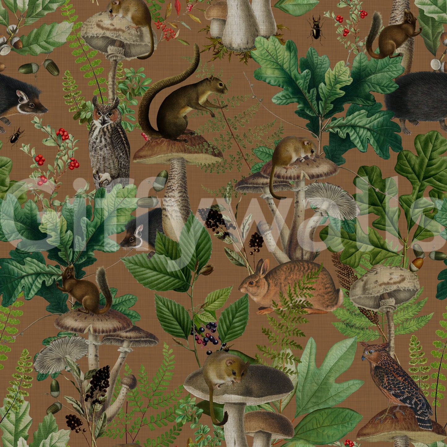 Enchanted Woodland Forest Creatures Wallpaper