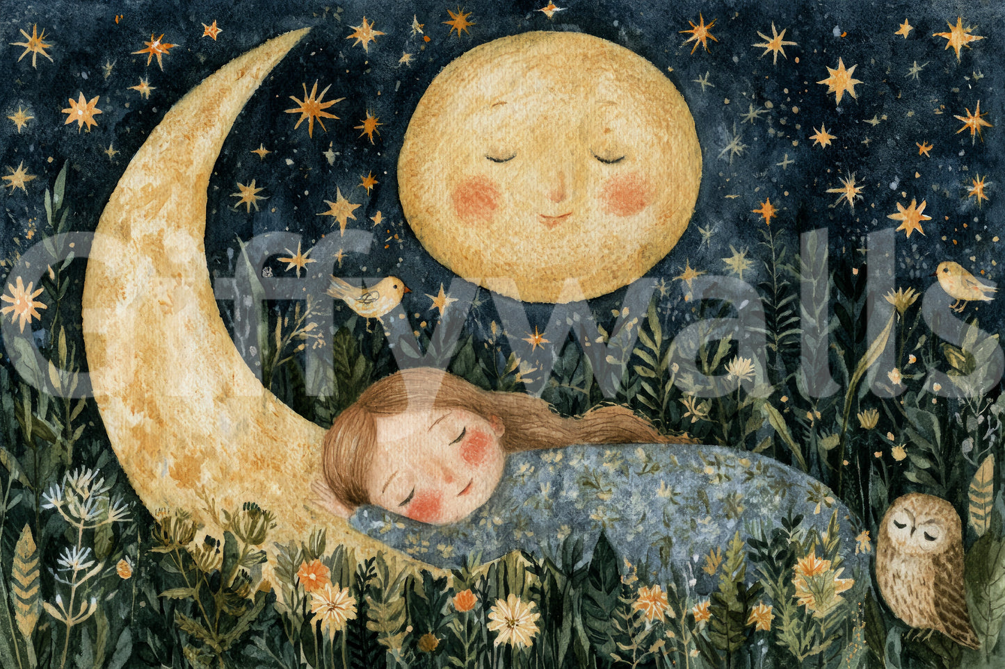 Celestial Woodland Dreamscape Wall Mural