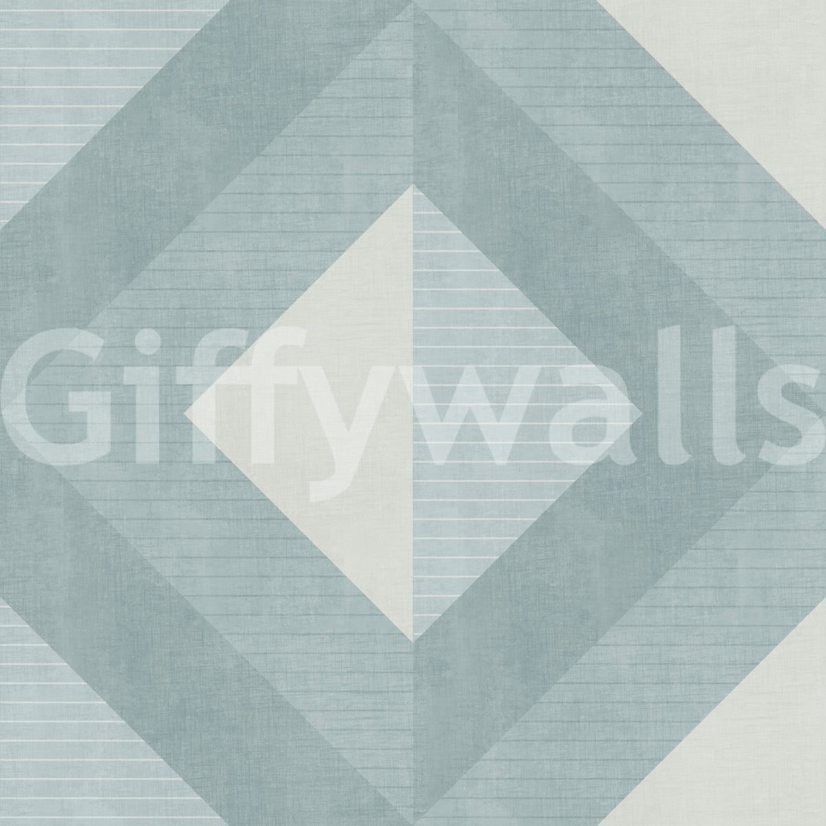 Cerulean Geometric Diamond Layer Wallpaper