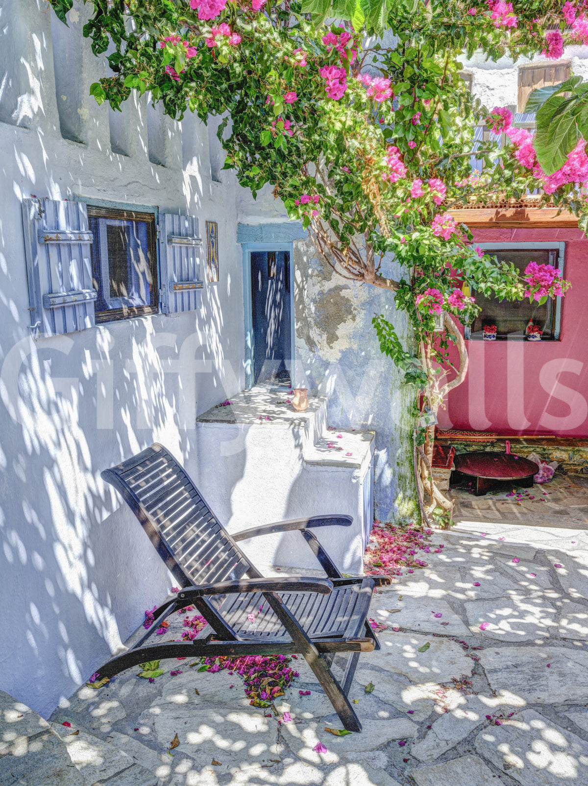 Mediterranean Courtyard Retreat Wall Mural