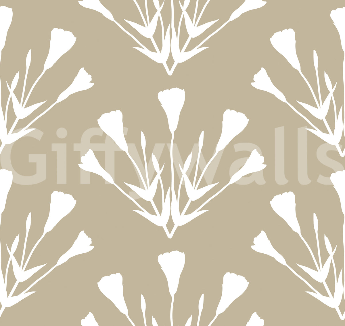 Minimalist Botanical Silhouette Sprigs Wallpaper