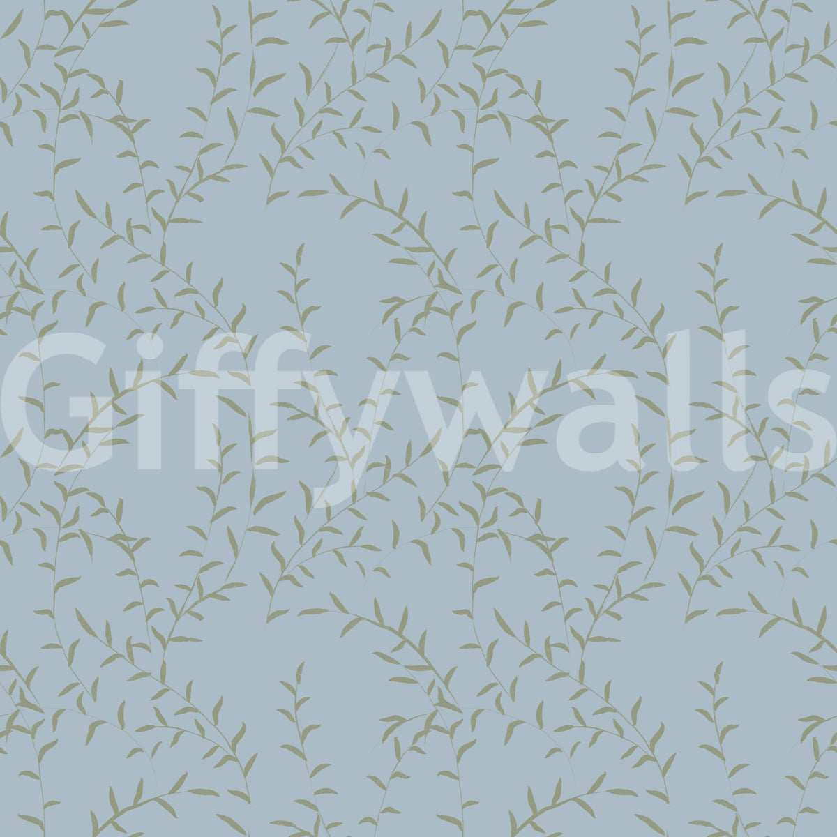 Minimalist Willow Leaf Stream Wallpaper