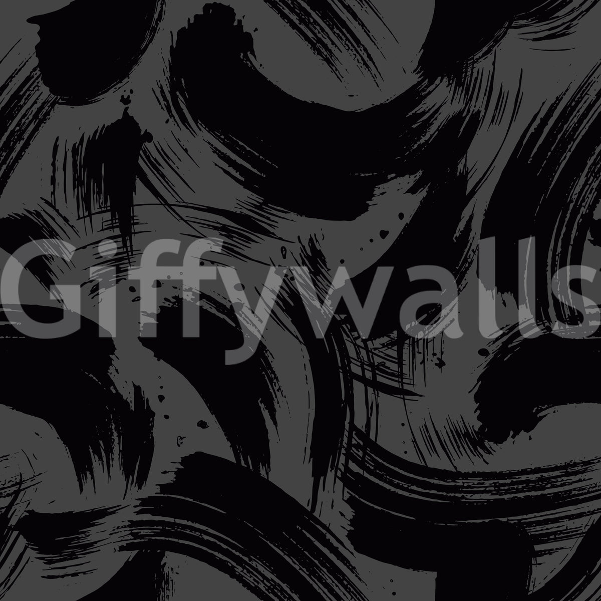 Midnight Ink Swirls Pattern Wallpaper