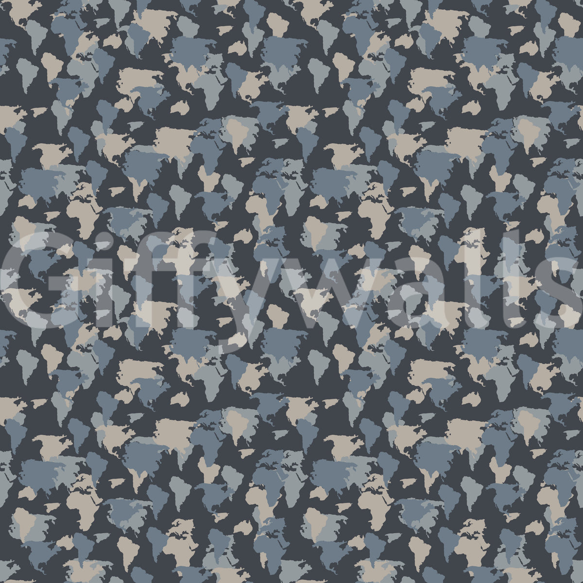 Modern Geographic Tonal Motif Wallpaper