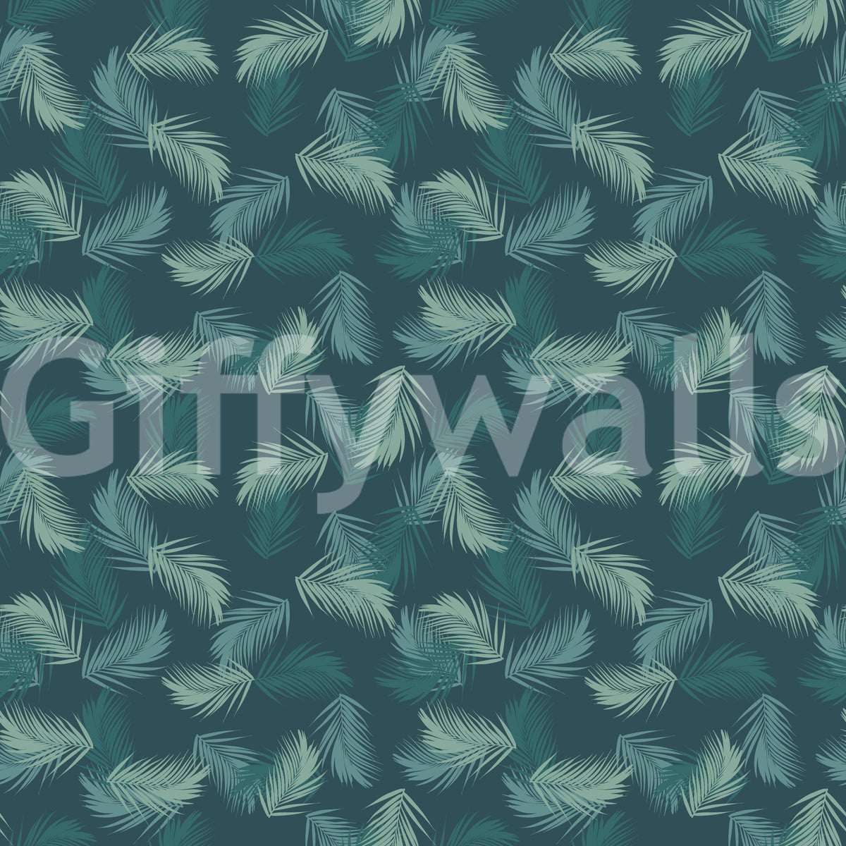 Minimalist Sage Palm Leaf Weave Wallpaper