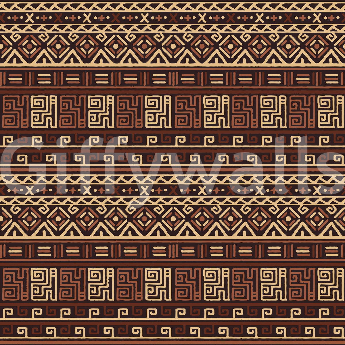 Earth Tone Tribal Stripe Wallpaper
