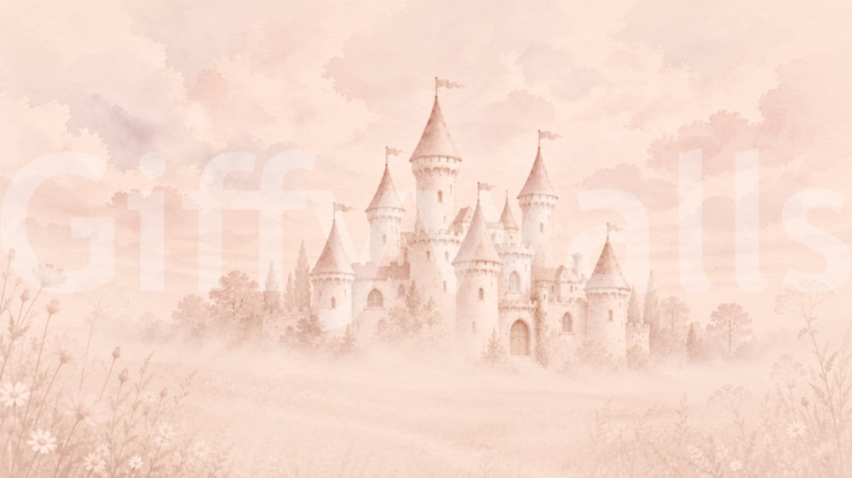 Castle Dreams – Faded Rose Wall Mural Wall Mural
