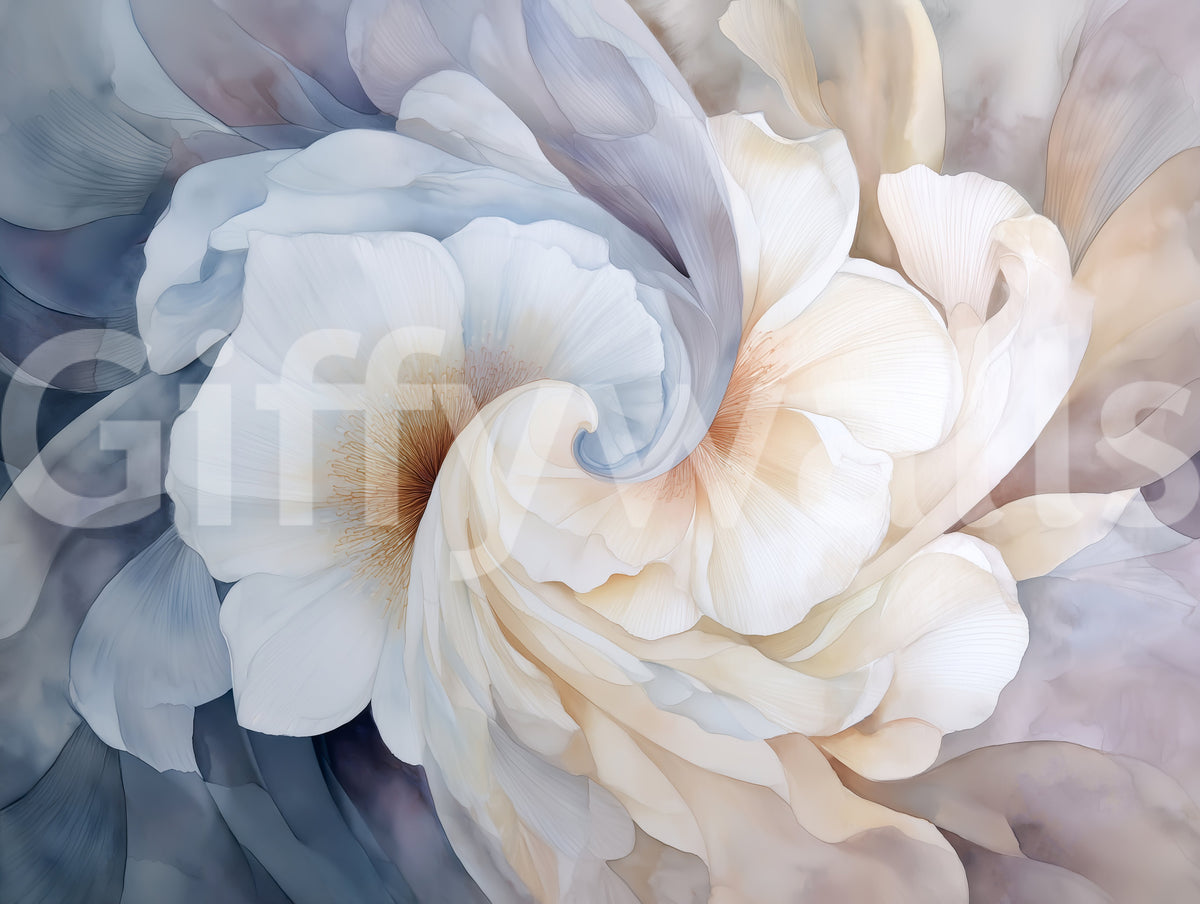 Floral Yin Yang Serenity Wall Mural