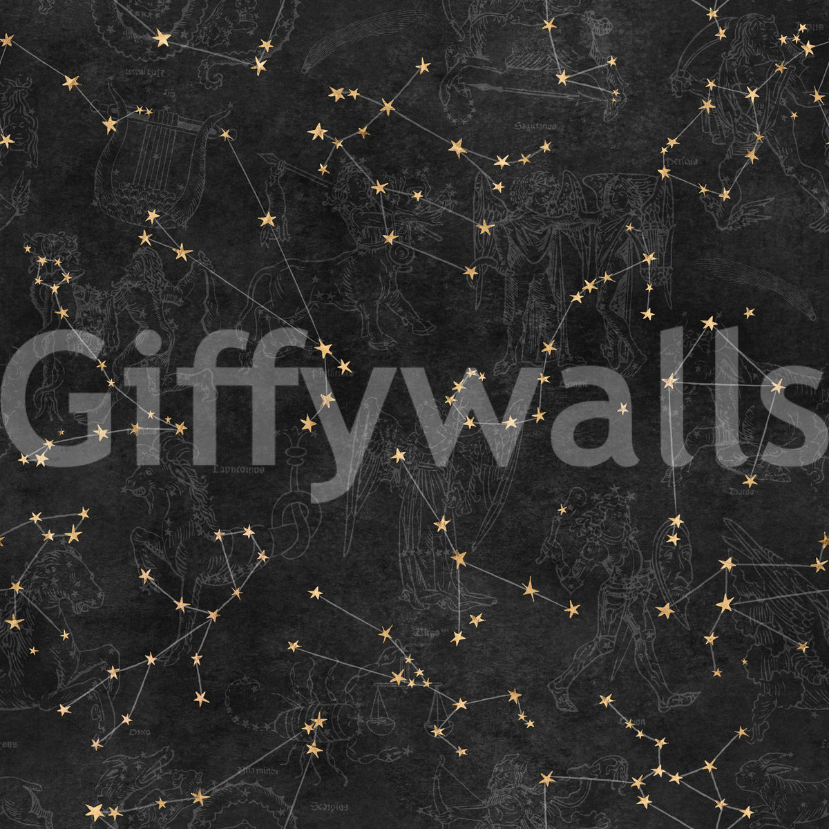 Eternal Star Atlas - Charcoal Wallpaper