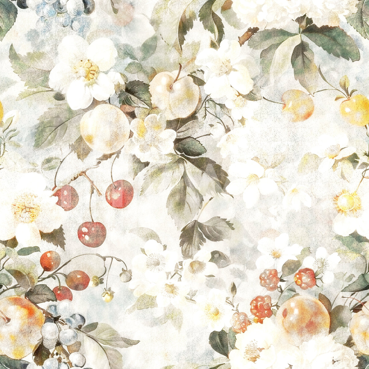 Rustic Orchard Botanical Harvest Wallpaper