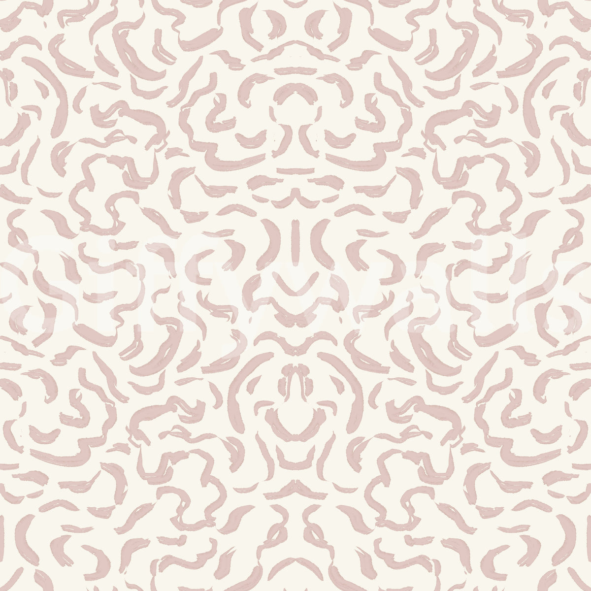 Abstract Blush Rhythmic Flourish Wallpaper
