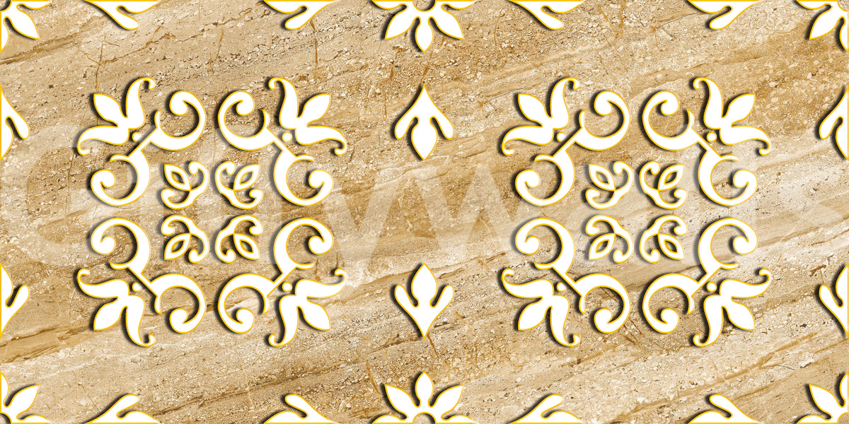 Golden Vines & Leaves Wall Mural Wall Mural