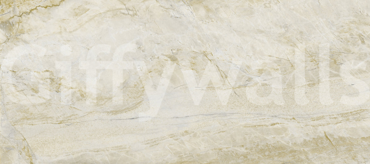 Cream and Gold Marble Vein Wall Mural