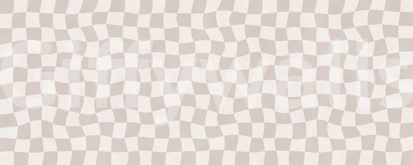 Calm Wavy Checkered Dream squares geometric neutral color accent.