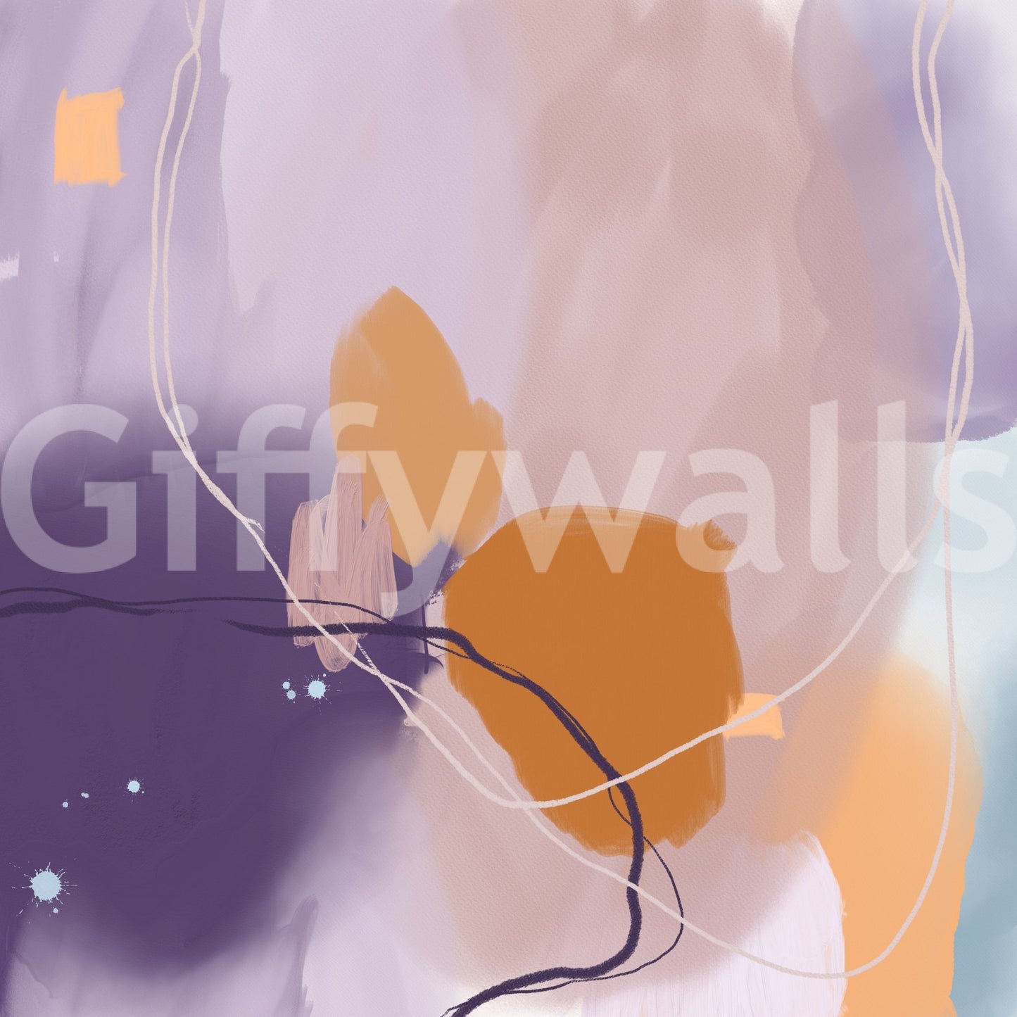 Soft flowing mural blending creativity and class