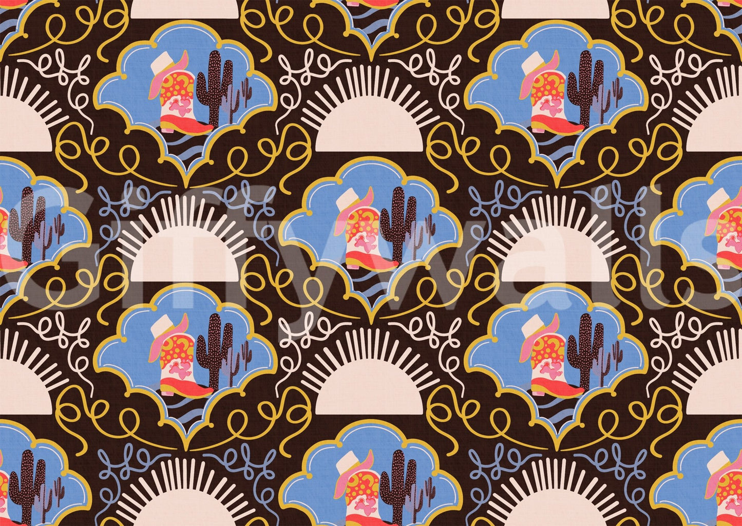 The image captures the spirit of the Wild West.