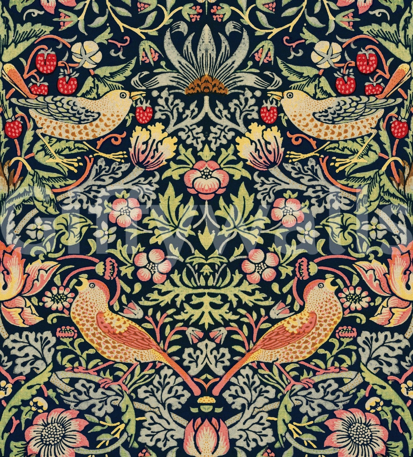 The wallpaper has a smooth, non-reflective matte finish.