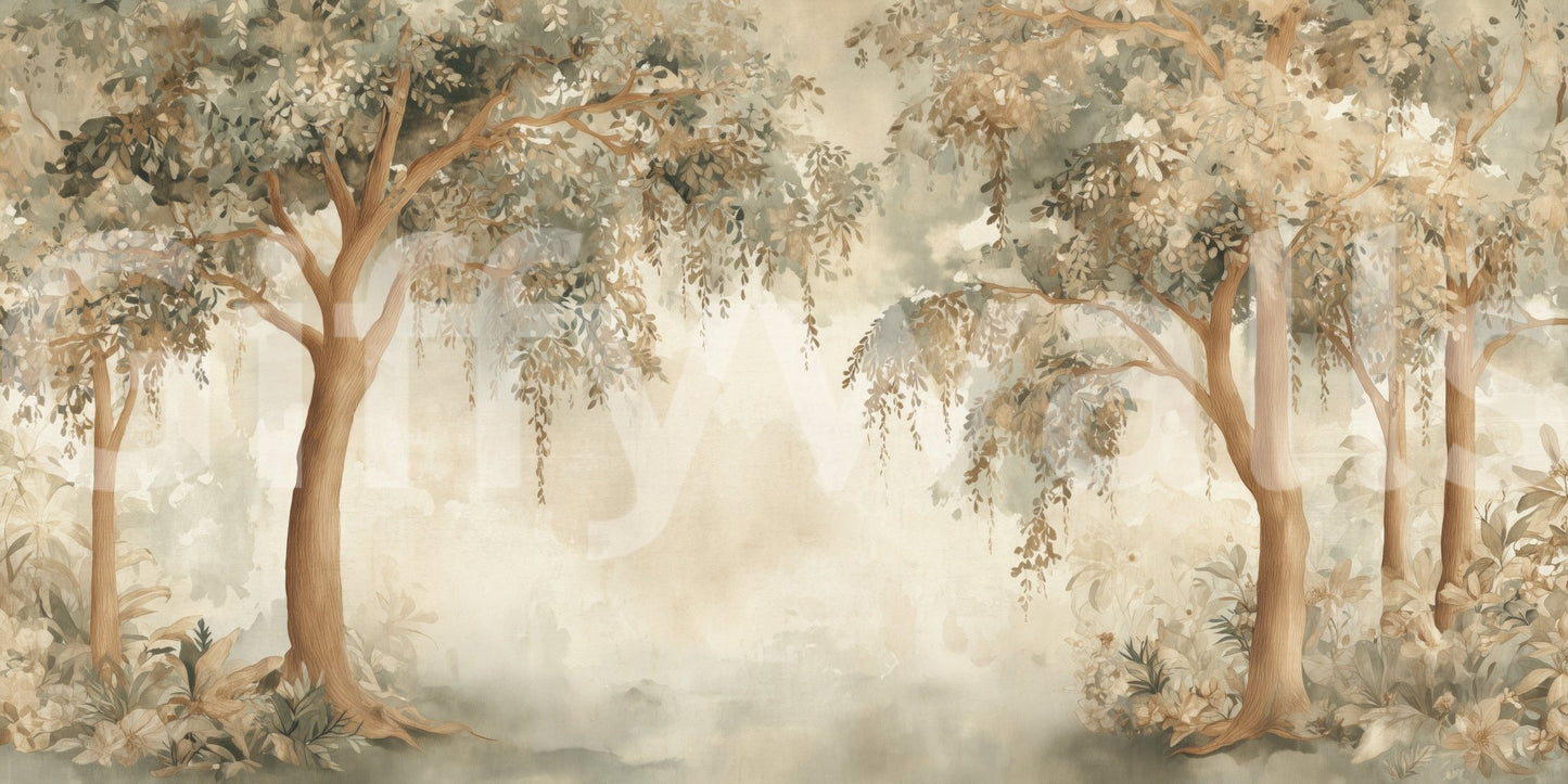 Willow Dreams – Forest Green Wall Mural