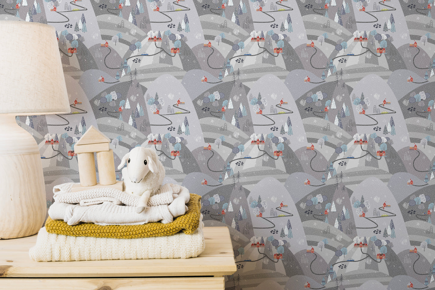 Winter wonderland-inspired wallpaper