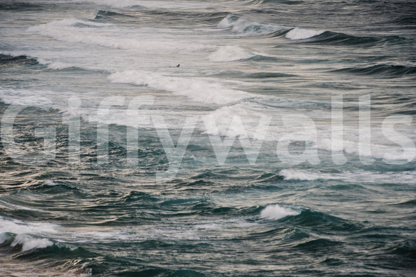 A detail of the brushstrokes and tones in the design.