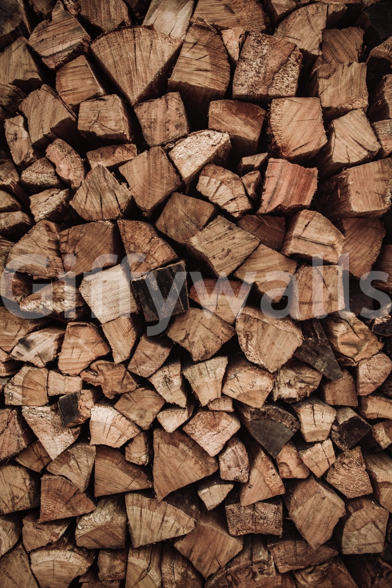 Woodpile Texture Wall Mural -2226414