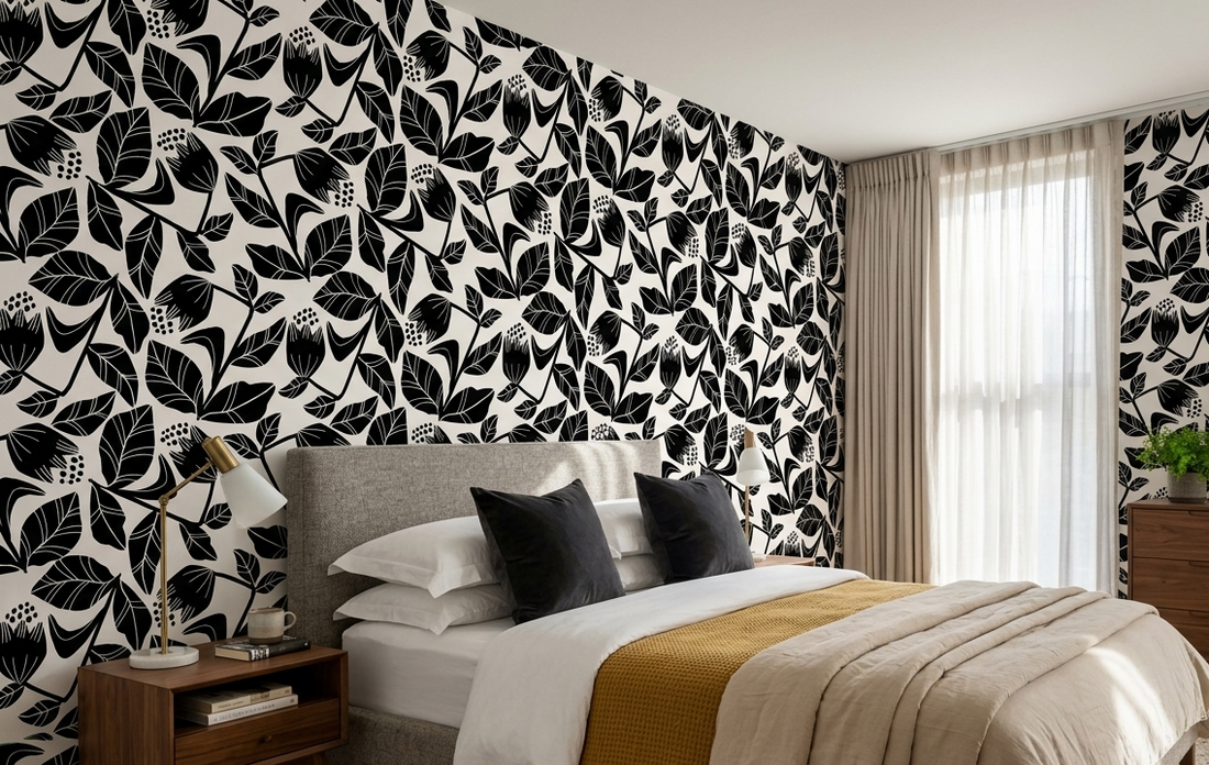 What Black and White Wallpaper Really Does to a Room, and How to Pick One
